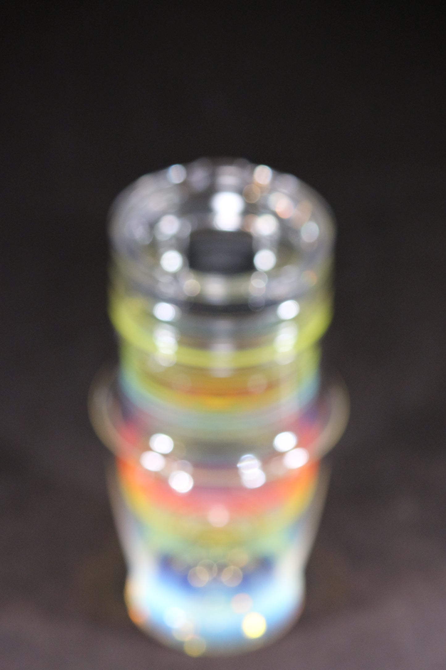 Candy stripe insulator w/lid 16 ounce