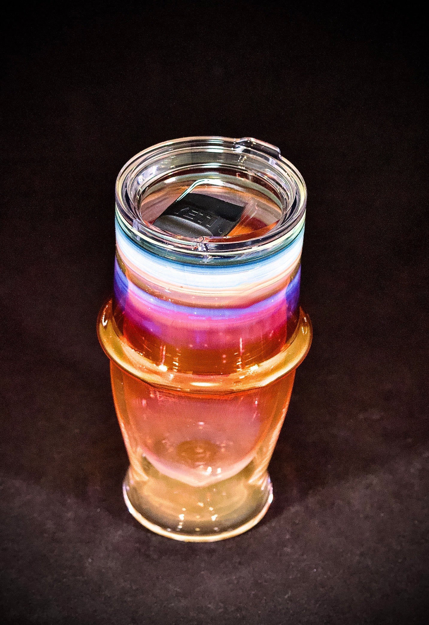 Heavy gold insulator w/lid 17 ounce