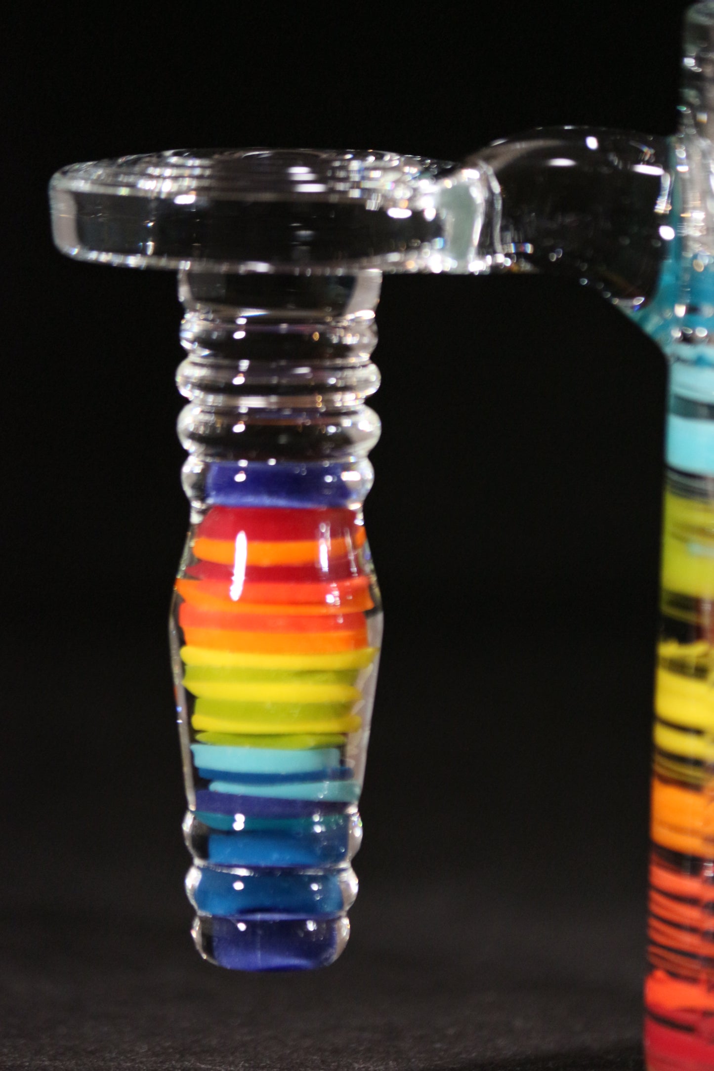 Candy stripe mug with lid 16 ounce