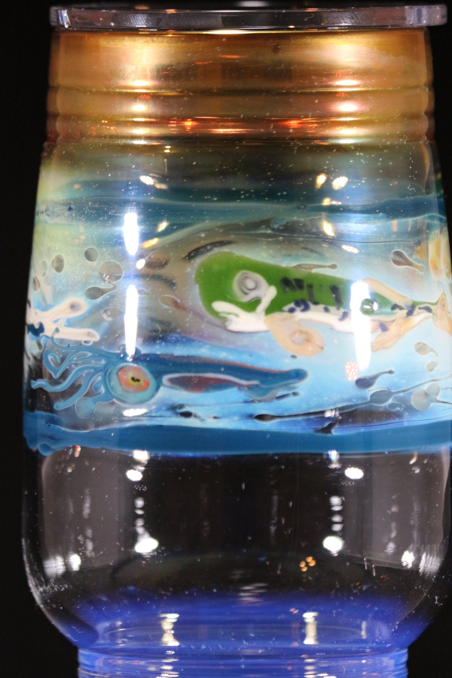 OT glass colab. Fish scene classic ipa w/lid