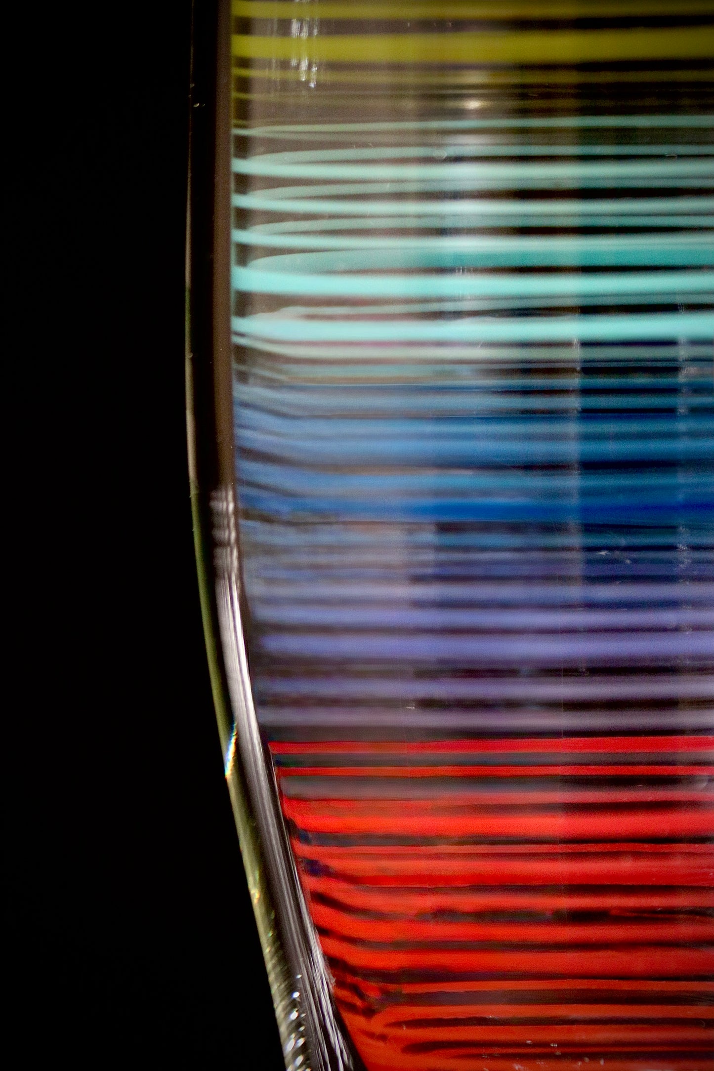 Candy stripe insulator w/lid 18 ounce